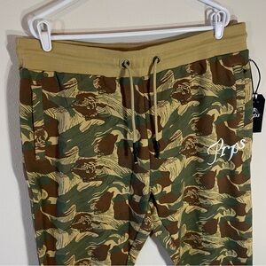 PRPS Camo Sweatpants Tan Brown $148 - Size XXL